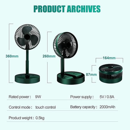 Powerful Rechargeable Table Fan