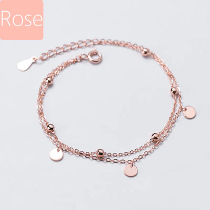 Elegant Silver Pearl Double Bracelet