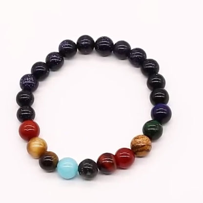 Cosmic Harmony Bracelet – 8 Planet Natural Stone Beads